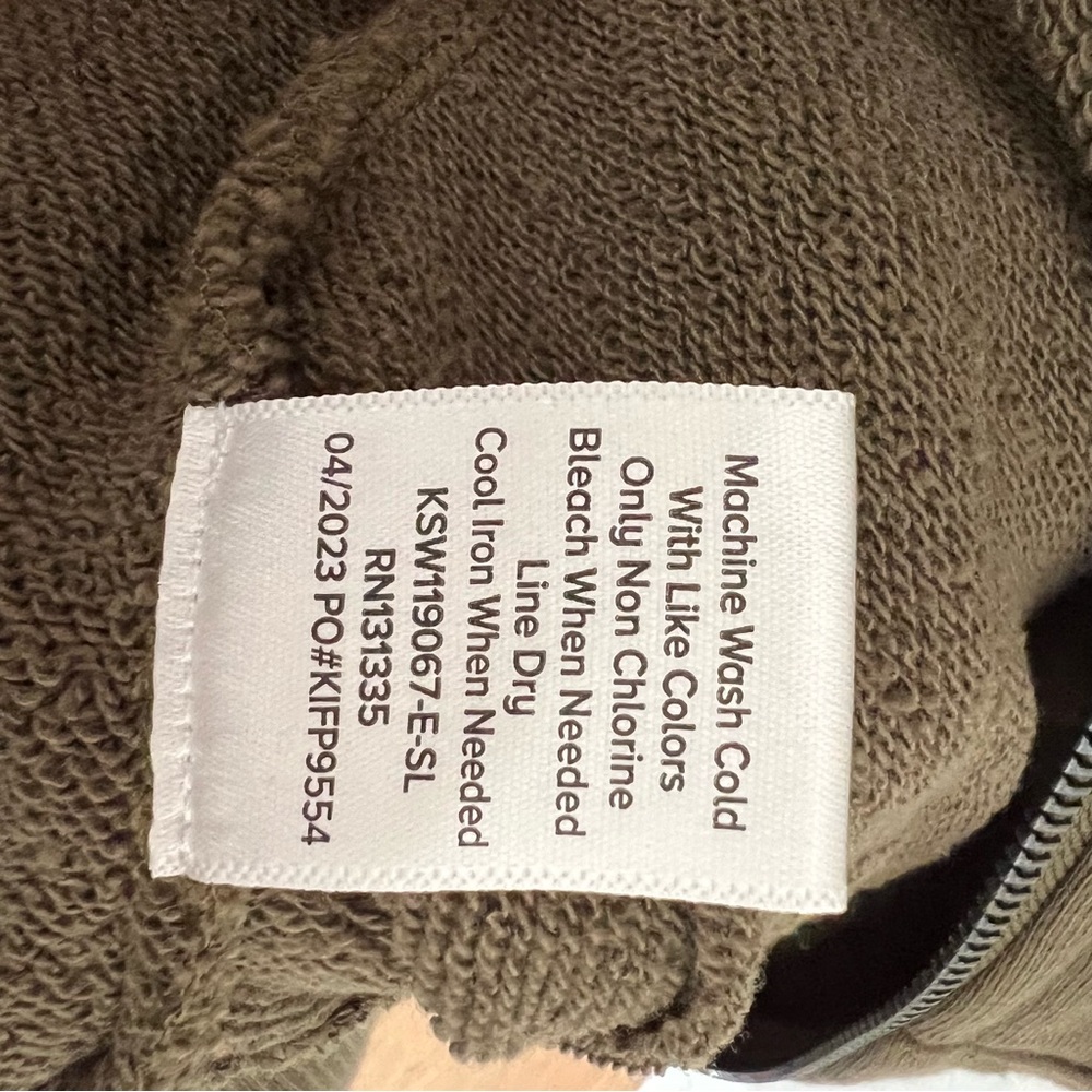 Evereve Whitley Sleeveless Zip‎ Up Hooded Sweatshirt Vest Green Womens Size XS - Picture 7 of 10